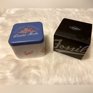 ⭐️5/$25 | FOSSIL | Watch / Jewelry Holder | collectable tin